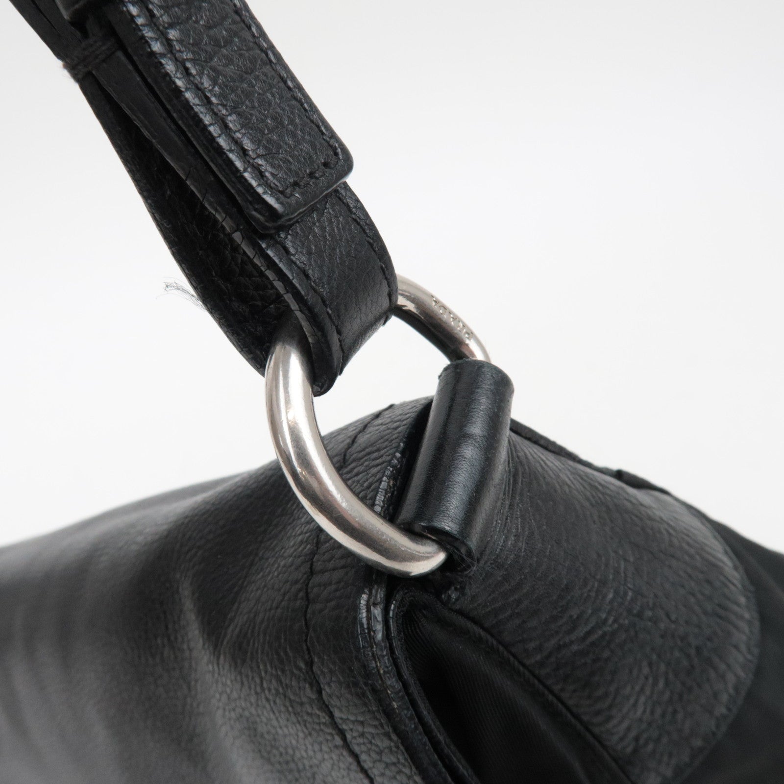 PRADA Leather One Shoulder Bag Black ※Dust Bag