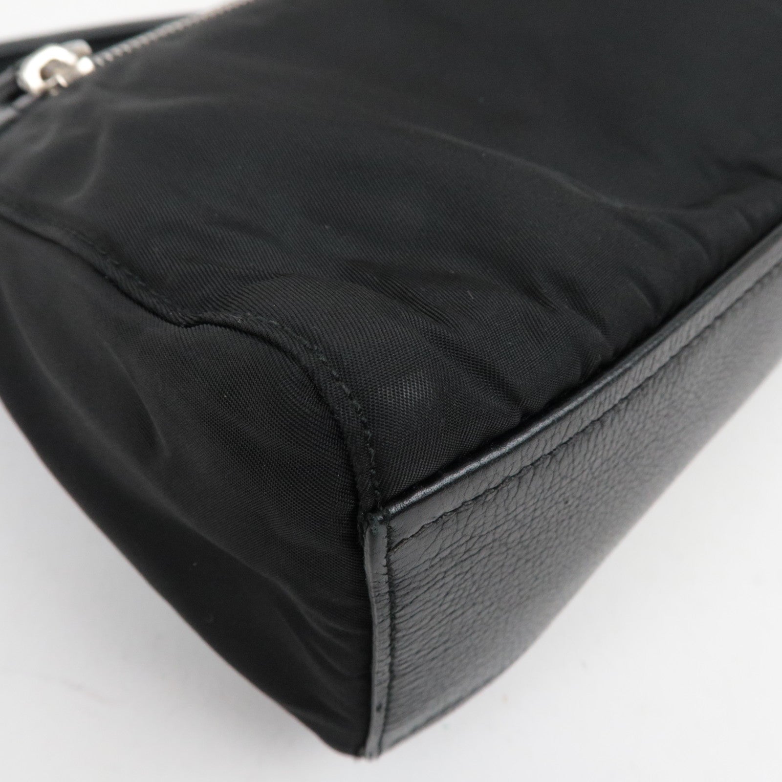 PRADA Leather One Shoulder Bag Black ※Dust Bag