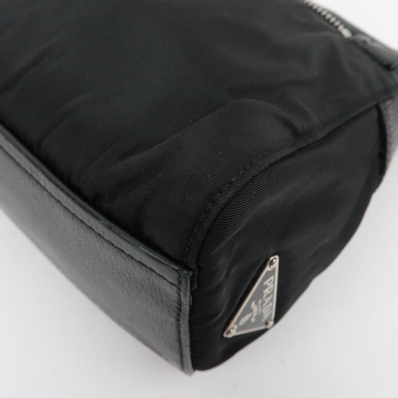 PRADA Leather One Shoulder Bag Black ※Dust Bag