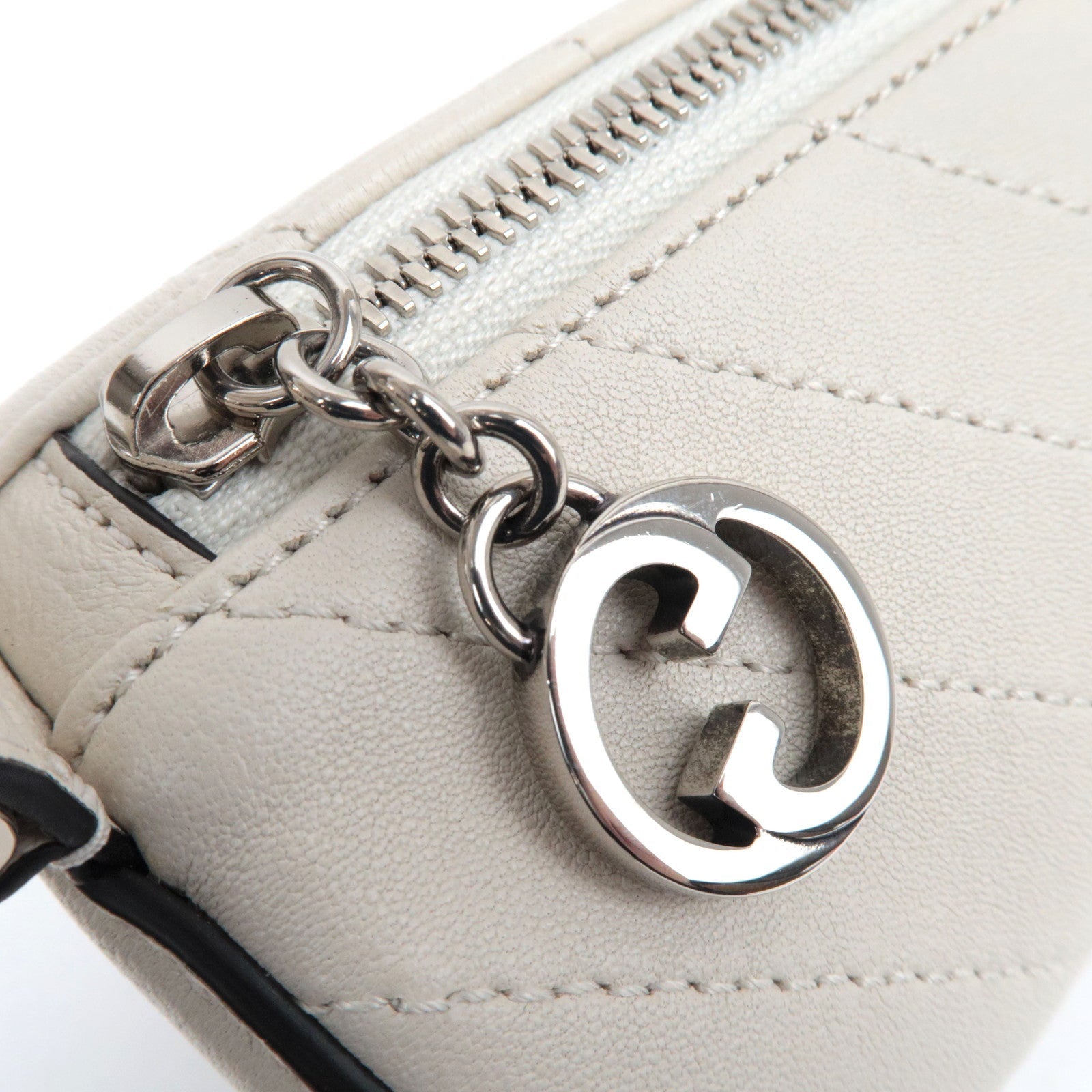 GUCCI Blondie Leather Shoulder Bag White 760170 *Dust Bag