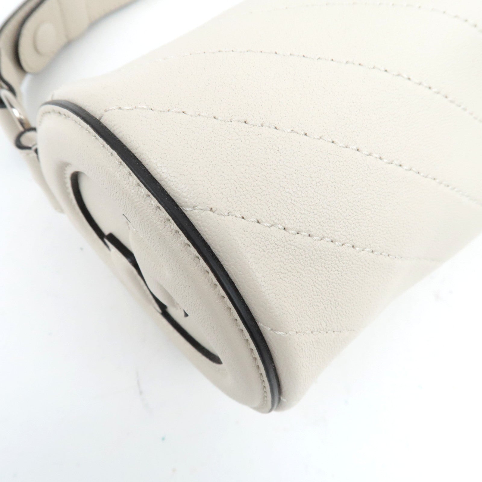 GUCCI Blondie Leather Shoulder Bag White 760170 *Dust Bag