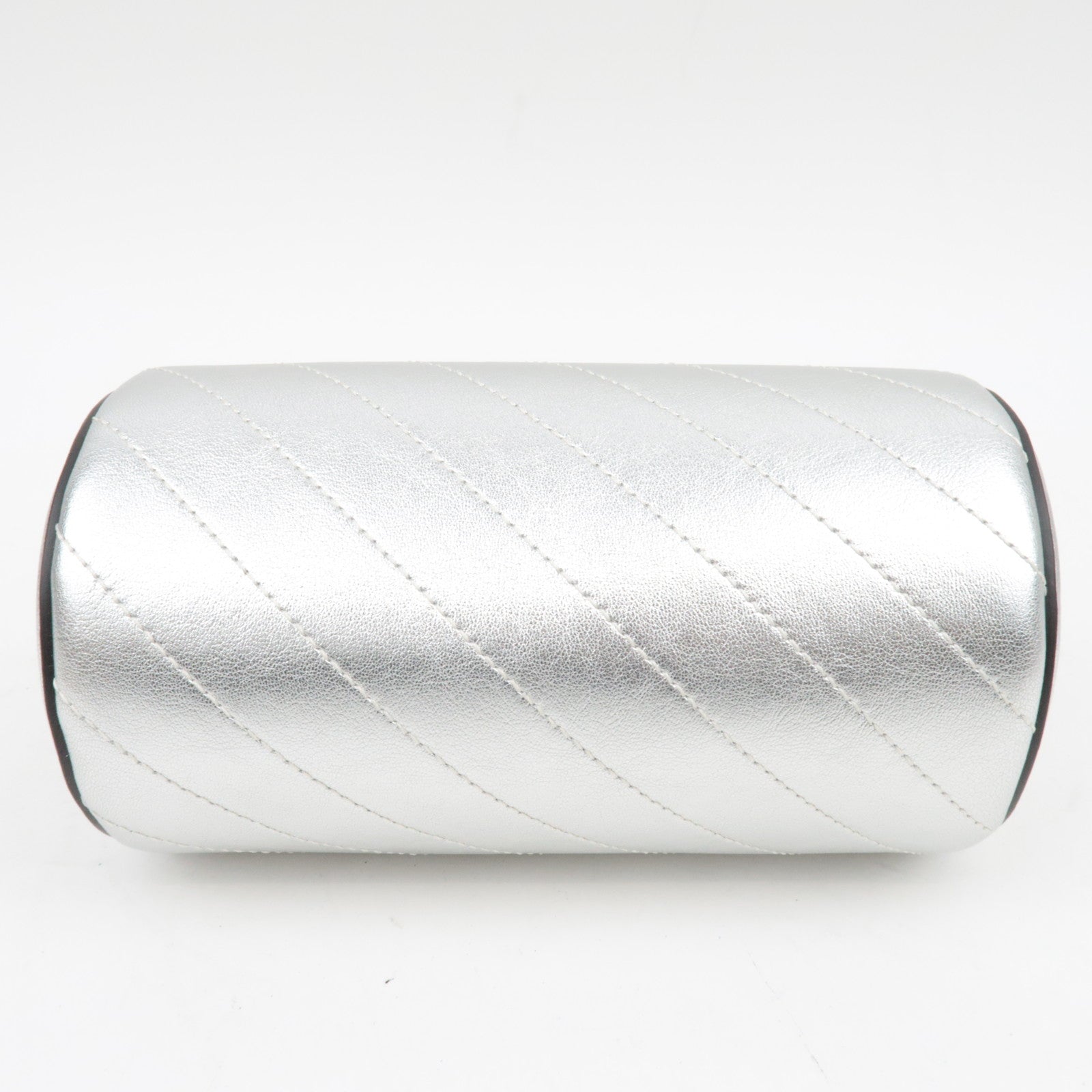 GUCCI Blondie Leather Shoulder Bag SIlver 760170 *Dust Bag