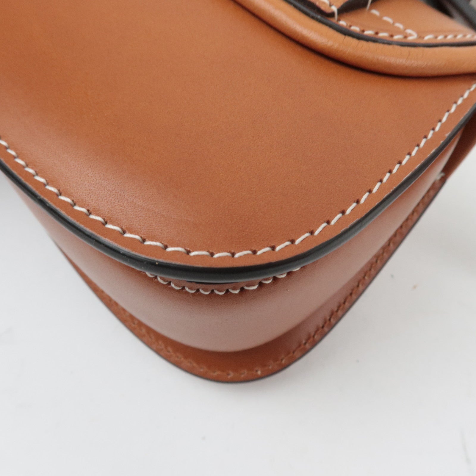 GUCCI Bamboo 1947 Leather 2WAY Mini Belt Bag Brown 681137 *Dust Bag