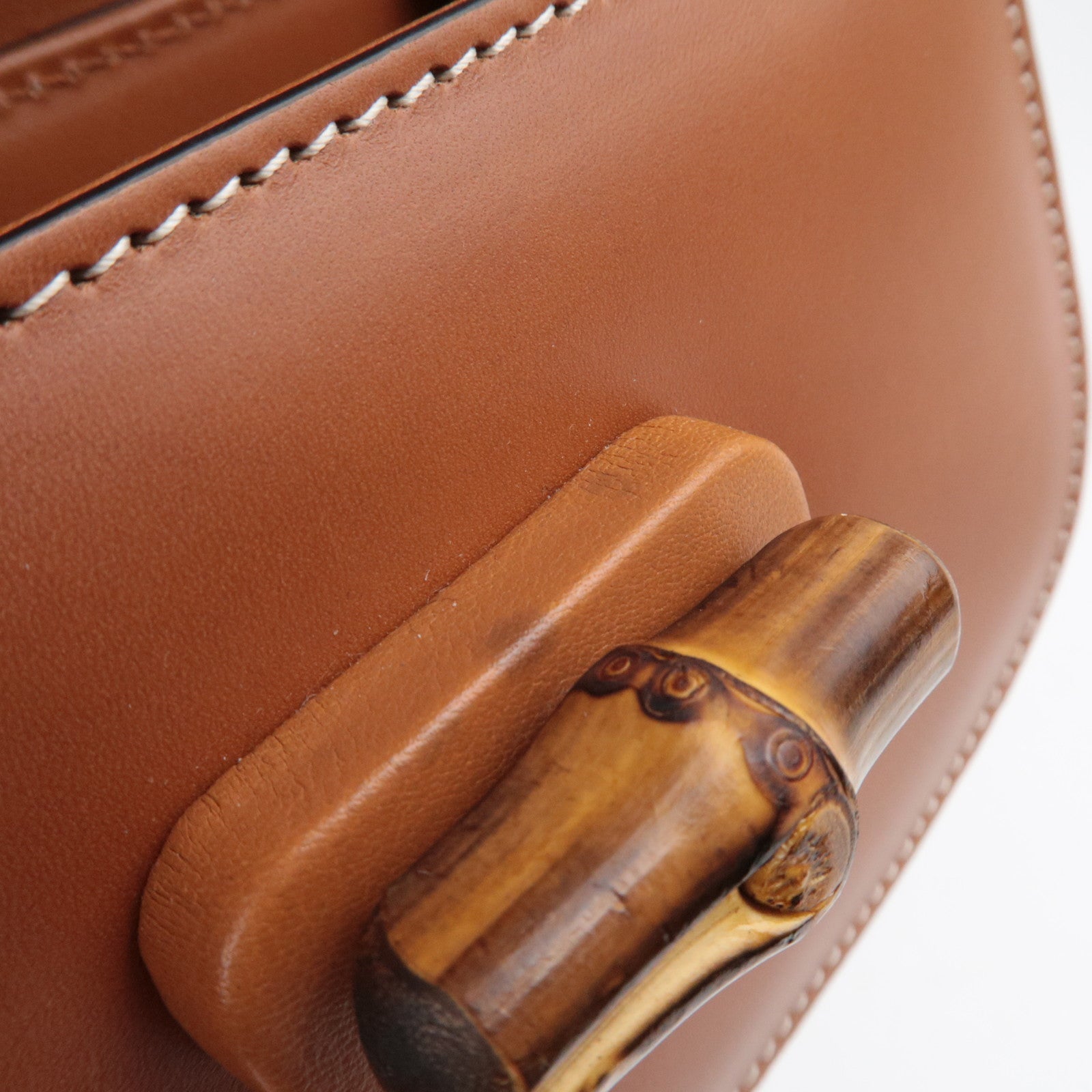 GUCCI Bamboo 1947 Leather 2WAY Mini Belt Bag Brown 681137 *Dust Bag
