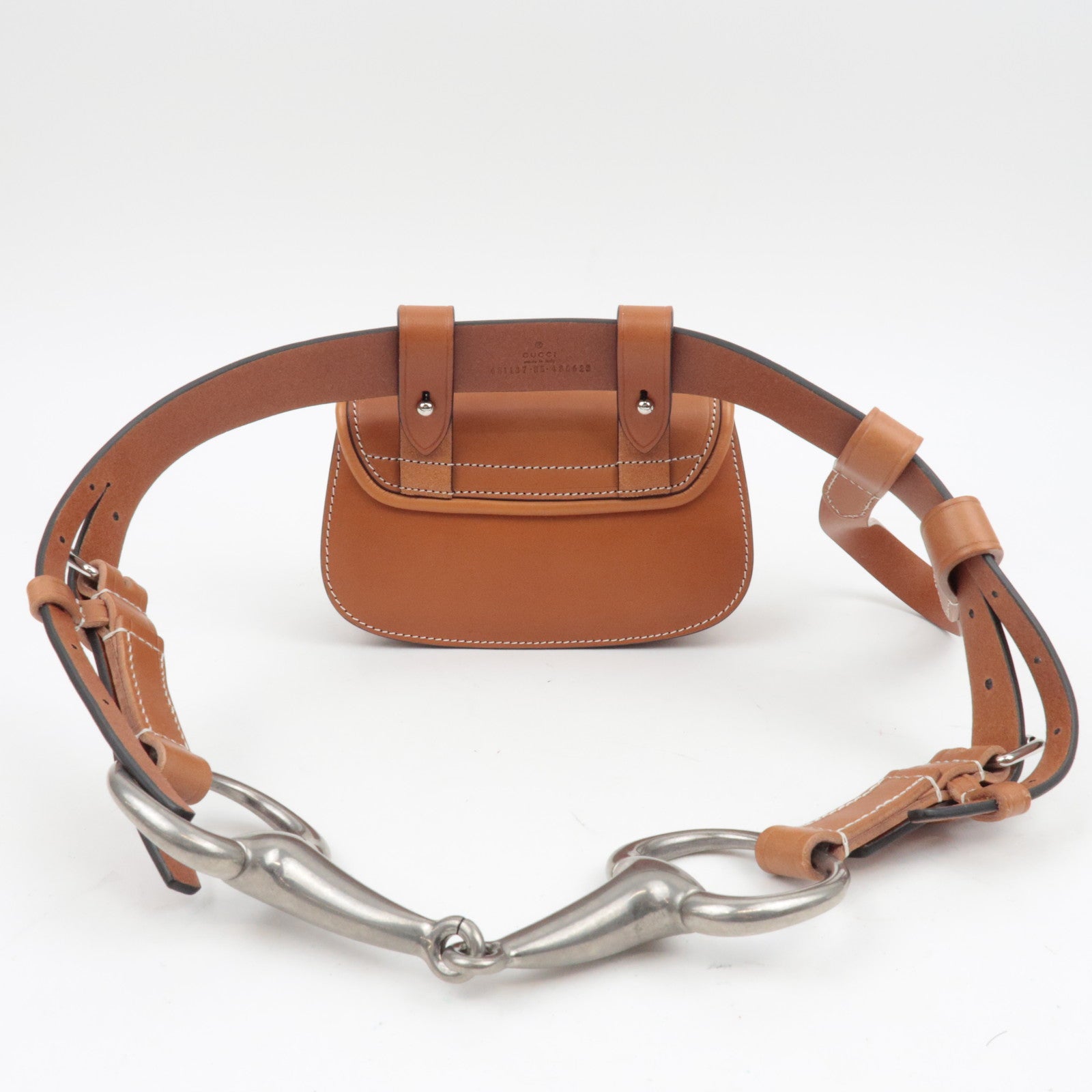 GUCCI Bamboo 1947 Leather 2WAY Mini Belt Bag Brown 681137 *Dust Bag