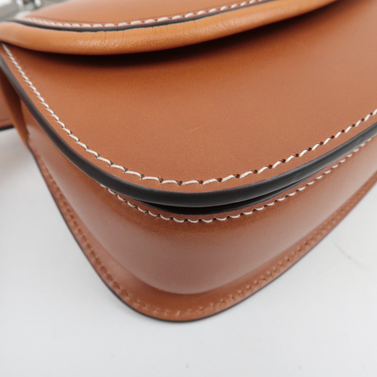 GUCCI Bamboo 1947 Leather 2WAY Mini Belt Bag Brown 681137 *Dust Bag