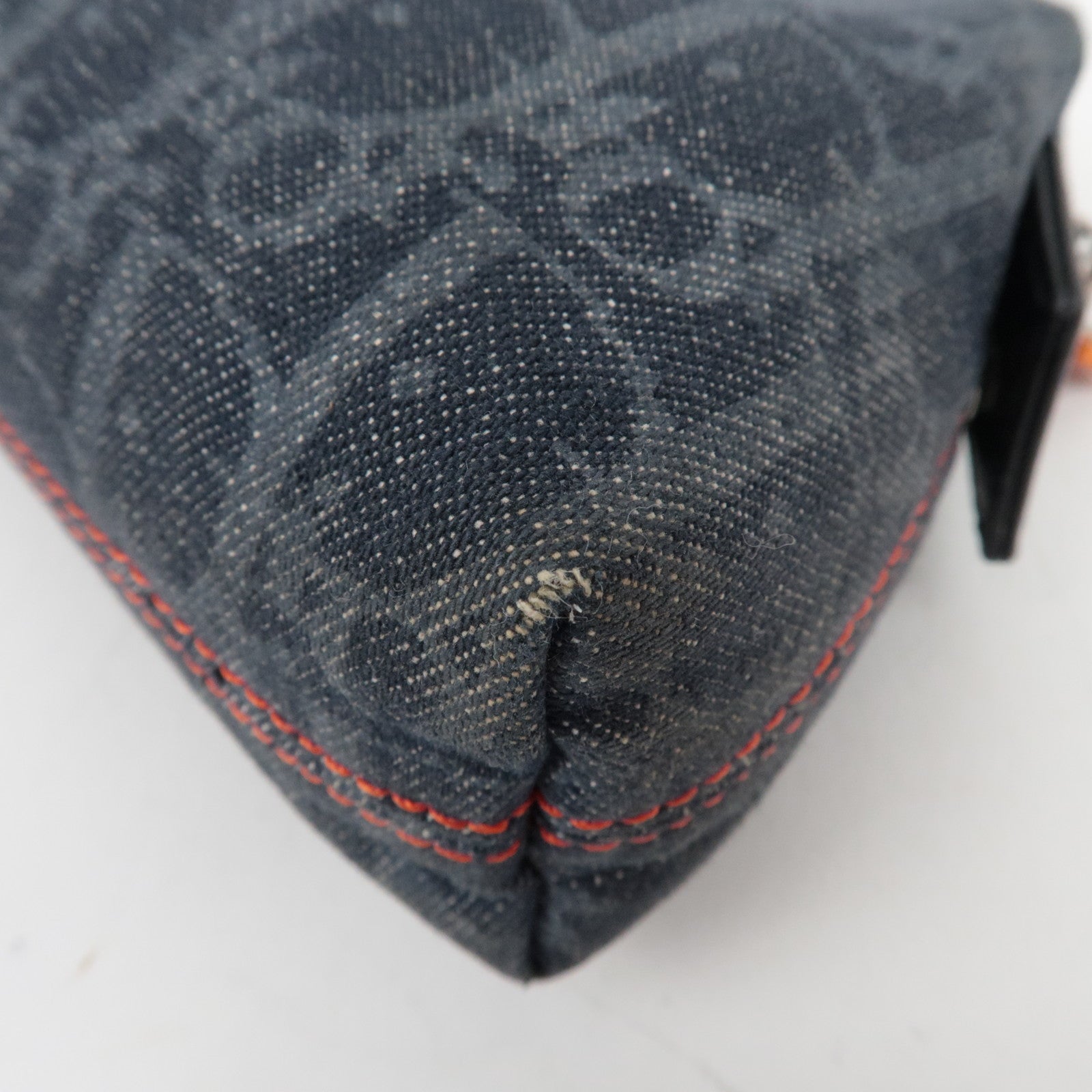 Christian Dior Flight Pouch Cosmetic Pouch Denim Navy