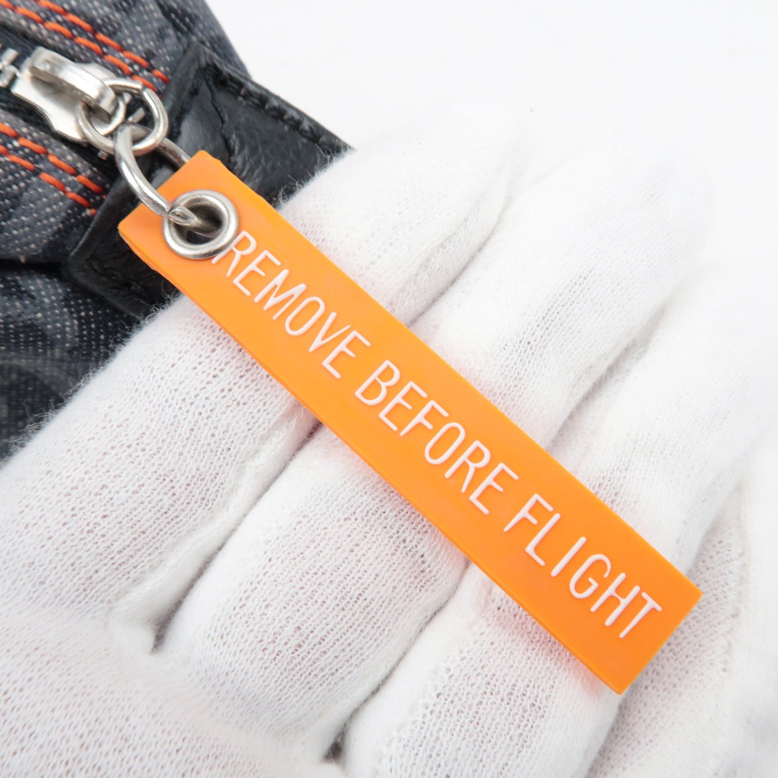 Christian Dior Flight Pouch Cosmetic Pouch Denim Navy