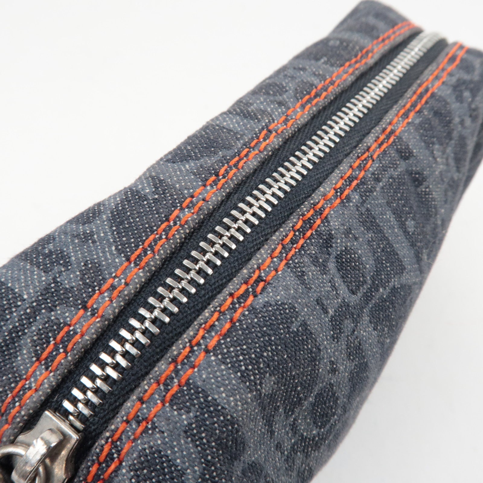 Christian Dior Flight Pouch Cosmetic Pouch Denim Navy