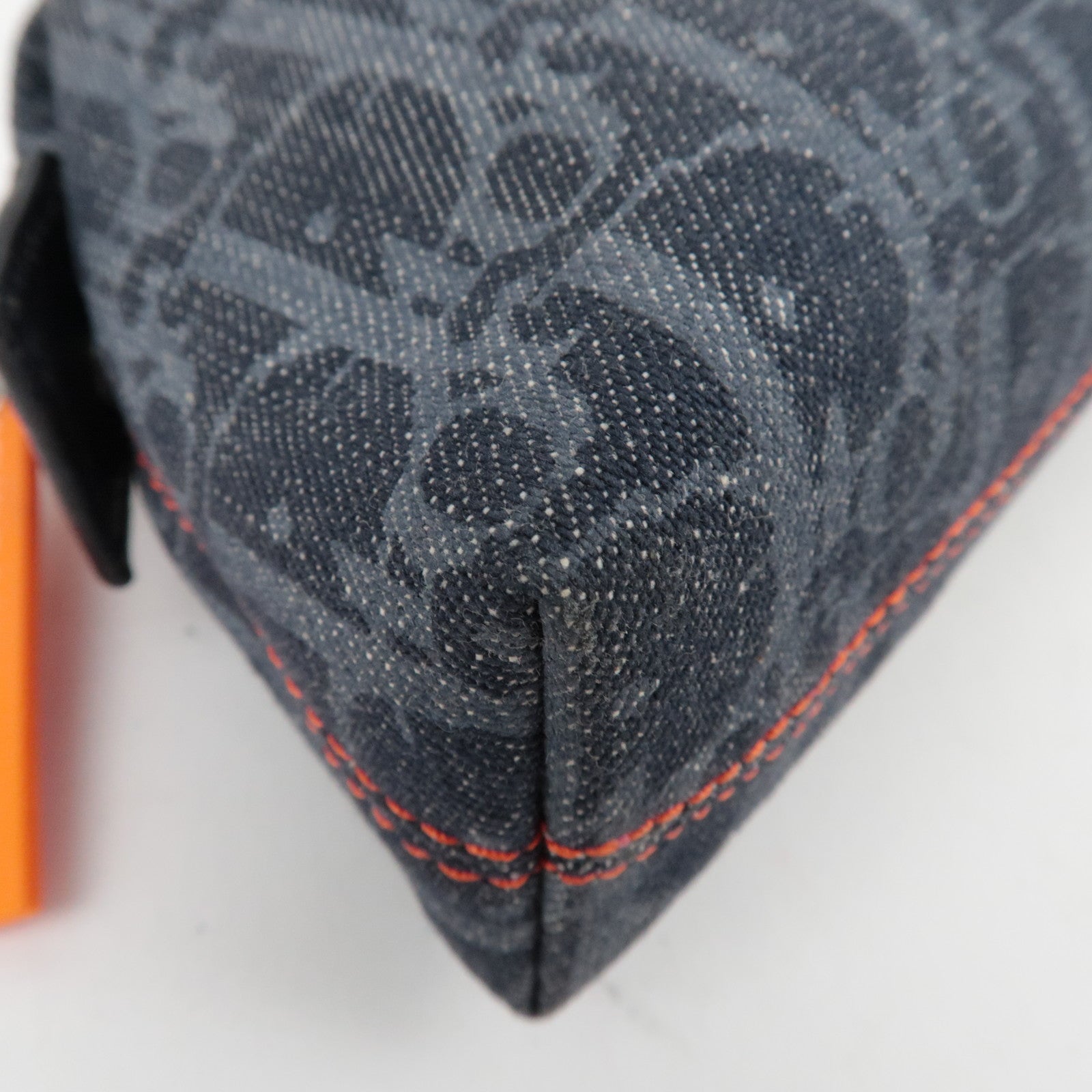 Christian Dior Flight Pouch Cosmetic Pouch Denim Navy