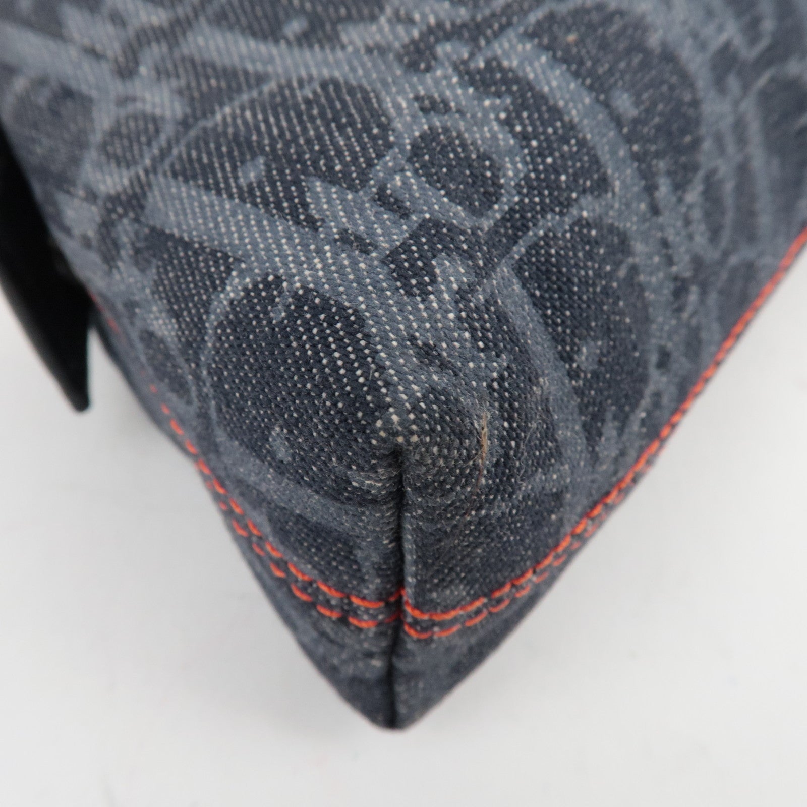 Christian Dior Flight Pouch Cosmetic Pouch Denim Navy