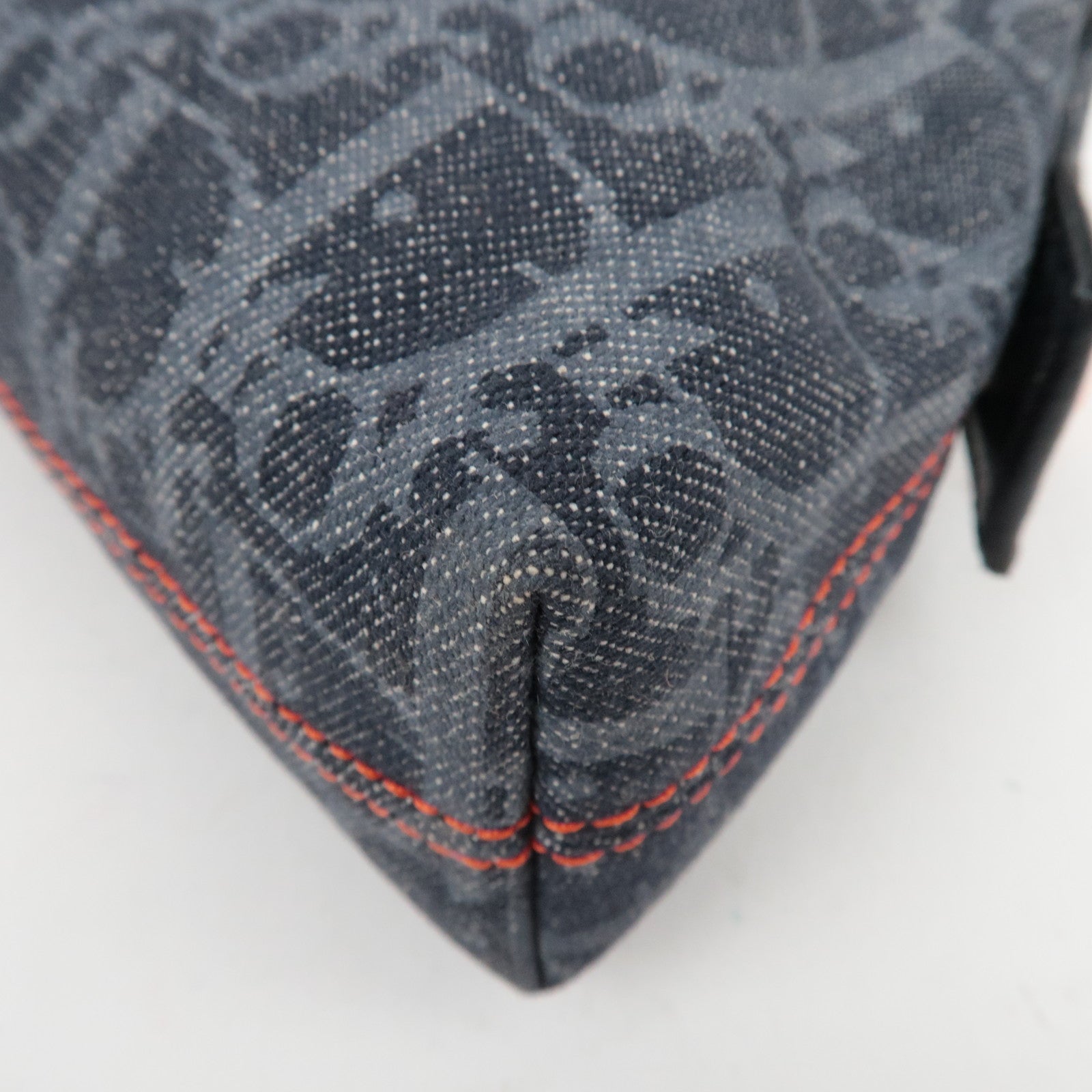 Christian Dior Flight Pouch Cosmetic Pouch Denim Navy