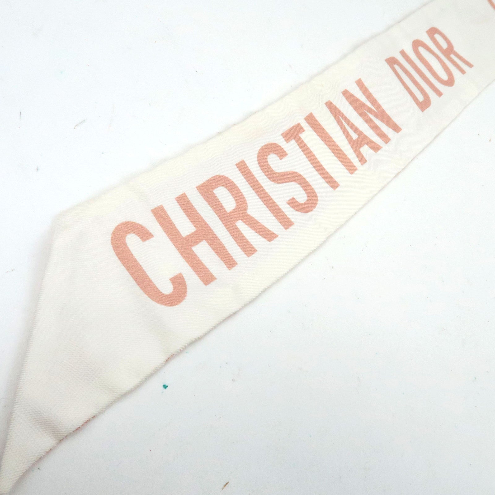 Christian Dior Twilly Scarf Silk 100% White Pink *Box