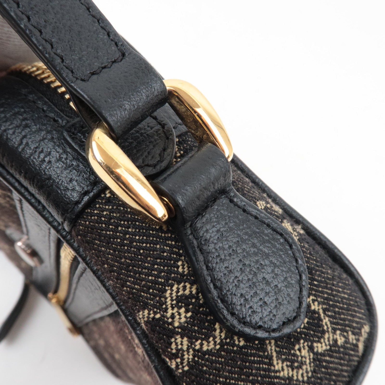 GUCCI Ophidia GG Jaguqard Denim Schoudertas Zwart 517350 *Stofzak