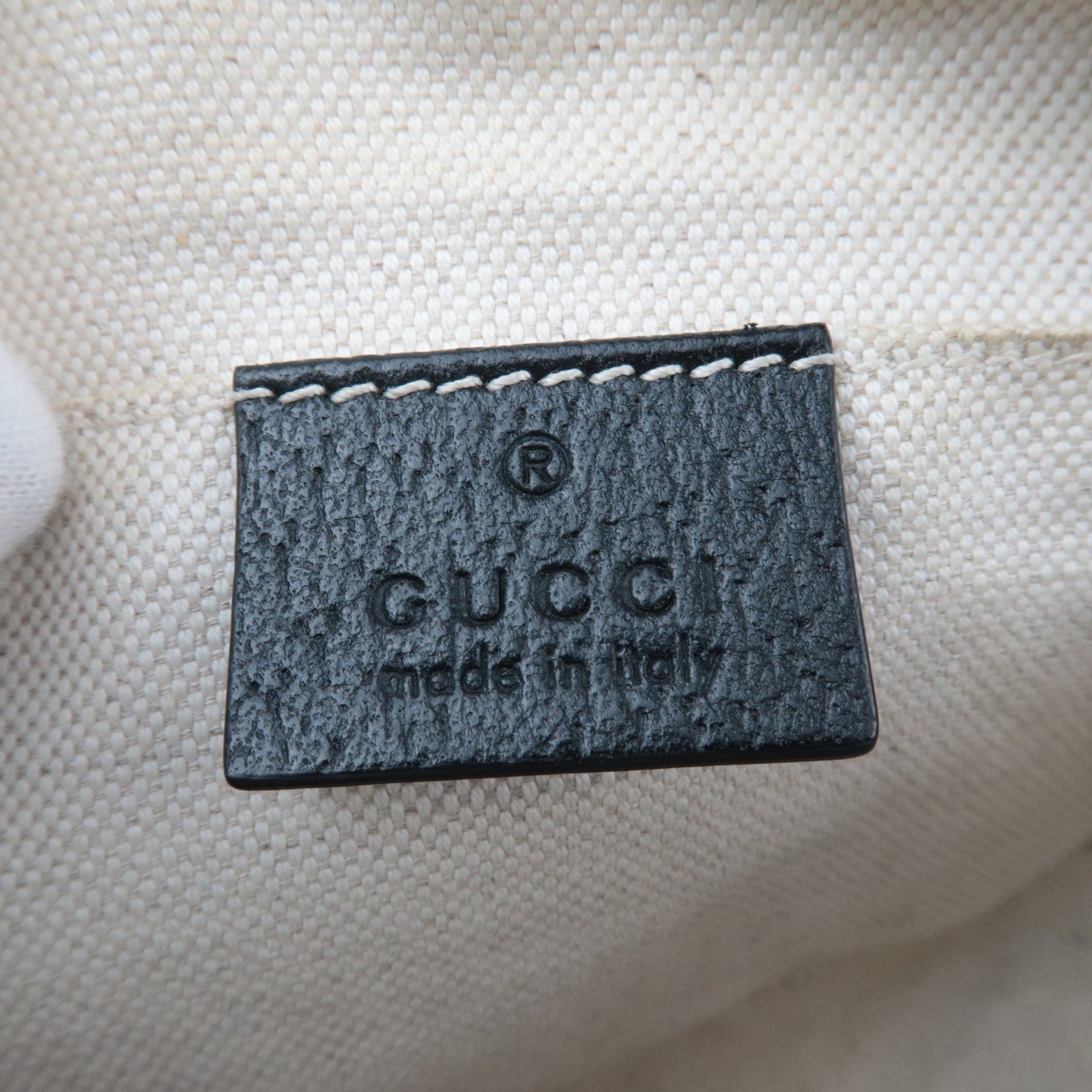 GUCCI Ophidia GG Jaguqard Denim Schoudertas Zwart 517350 *Stofzak