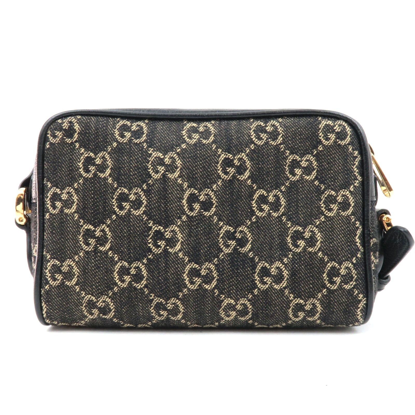 GUCCI Ophidia GG Jaguqard Denim Shoulder Bag Black 517350 *Dust Bag