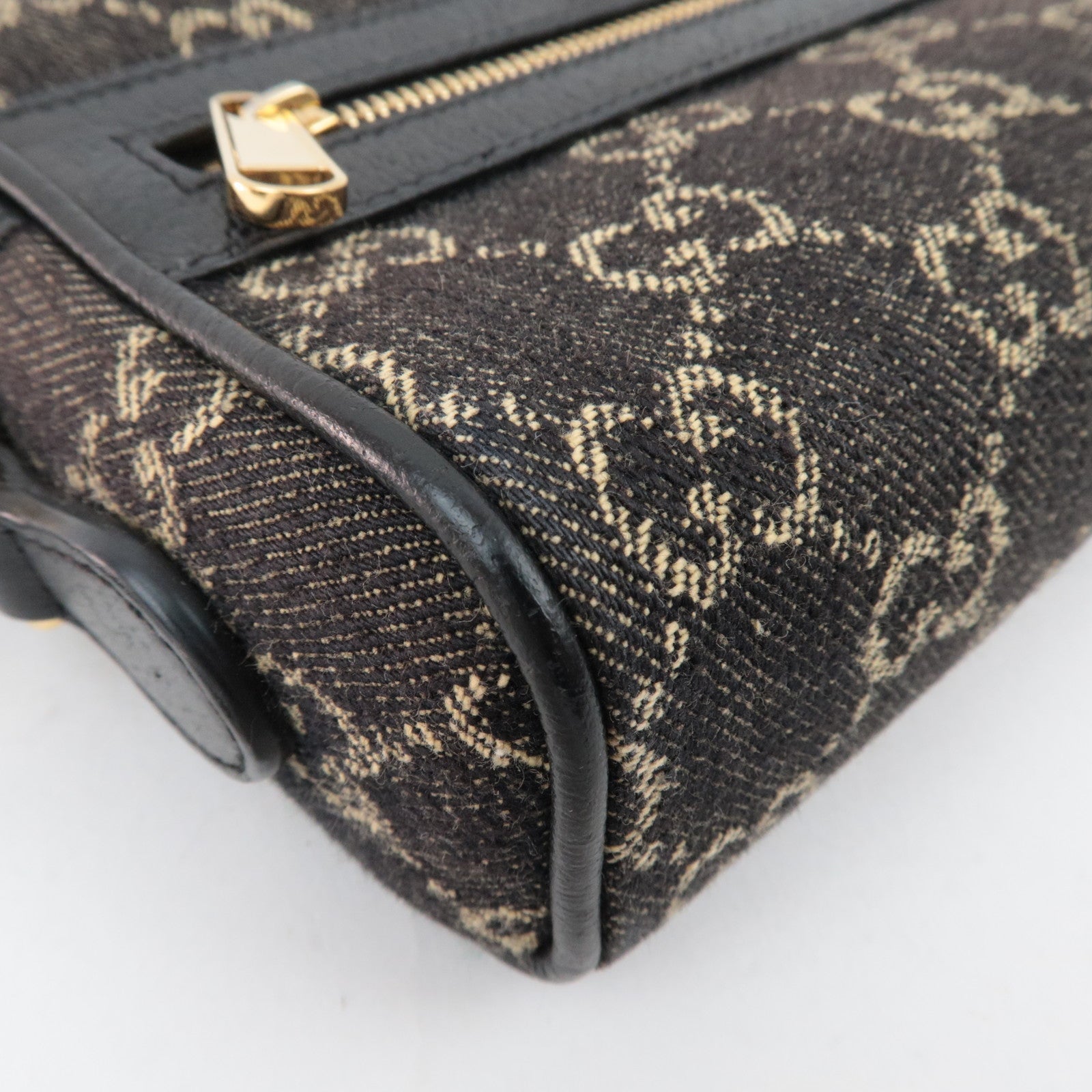 GUCCI Ophidia GG Jaguqard Denim Schoudertas Zwart 517350 *Stofzak