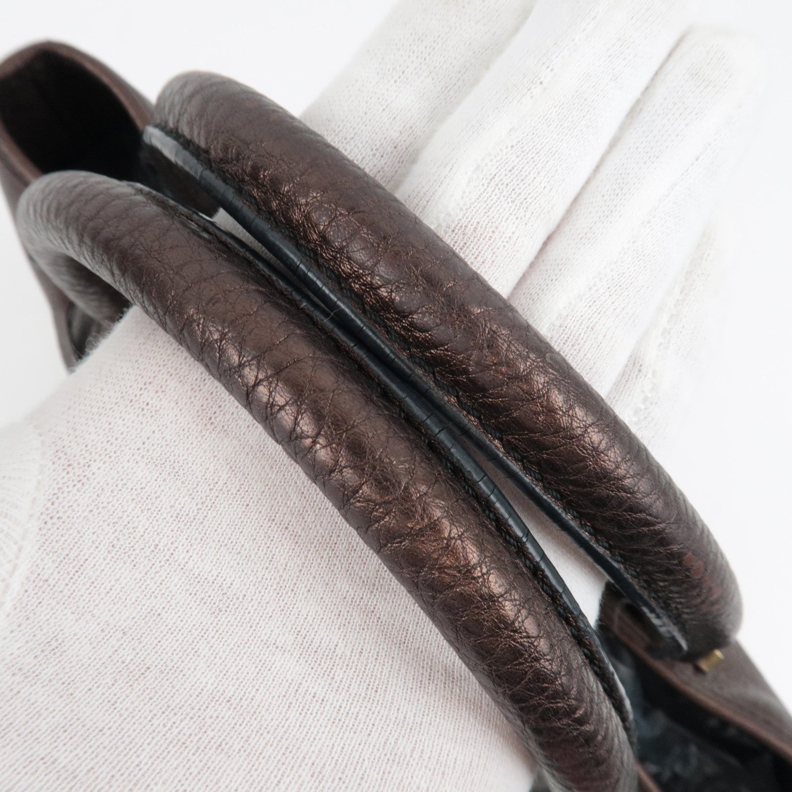 LOEWE Anagram Leather Amazona 28 Fusta Hand Bag Bronze *Crochette, Key Lock