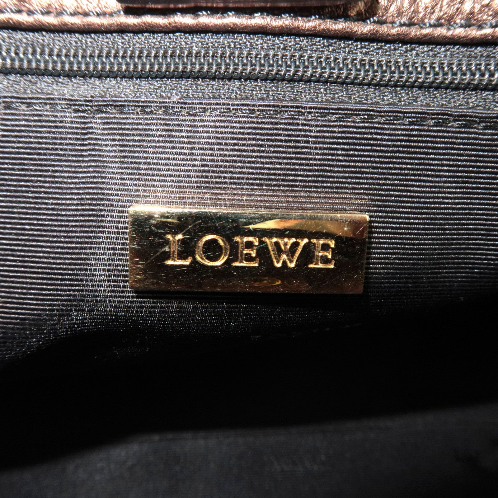 LOEWE Anagram Leather Amazona 28 Fusta Hand Bag Bronze *Crochette, Key Lock