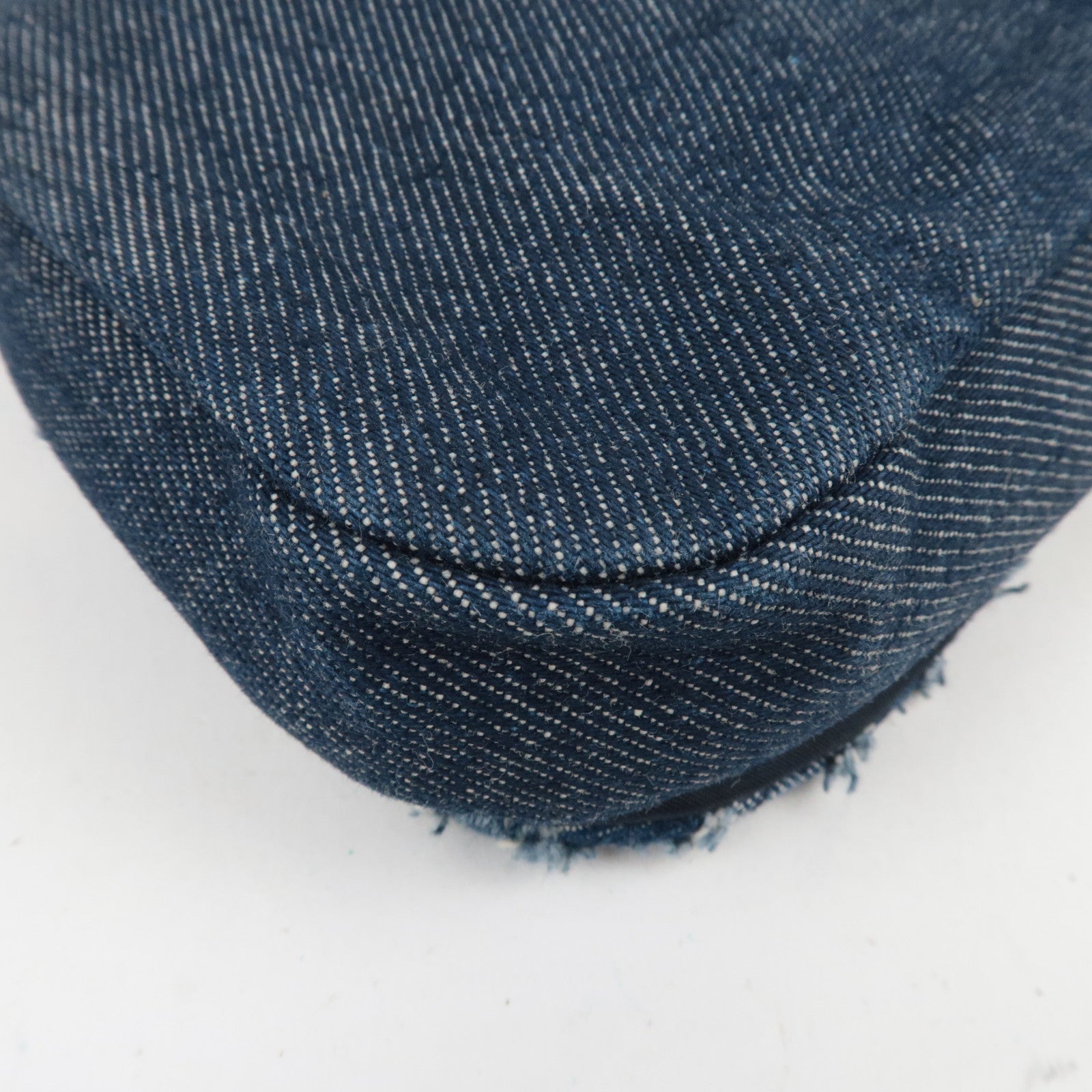 Christinan Dior Maris Pearl Denim One Shoulder Bag Denim Blue