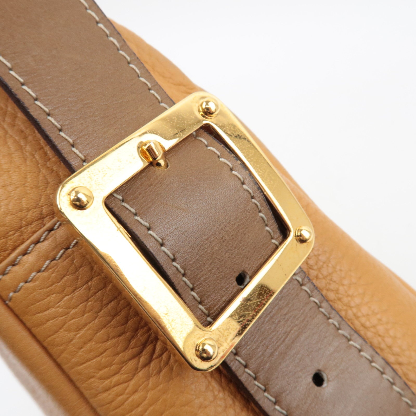 LOEWE Anagram Leather Shoulder Bag Light Brown