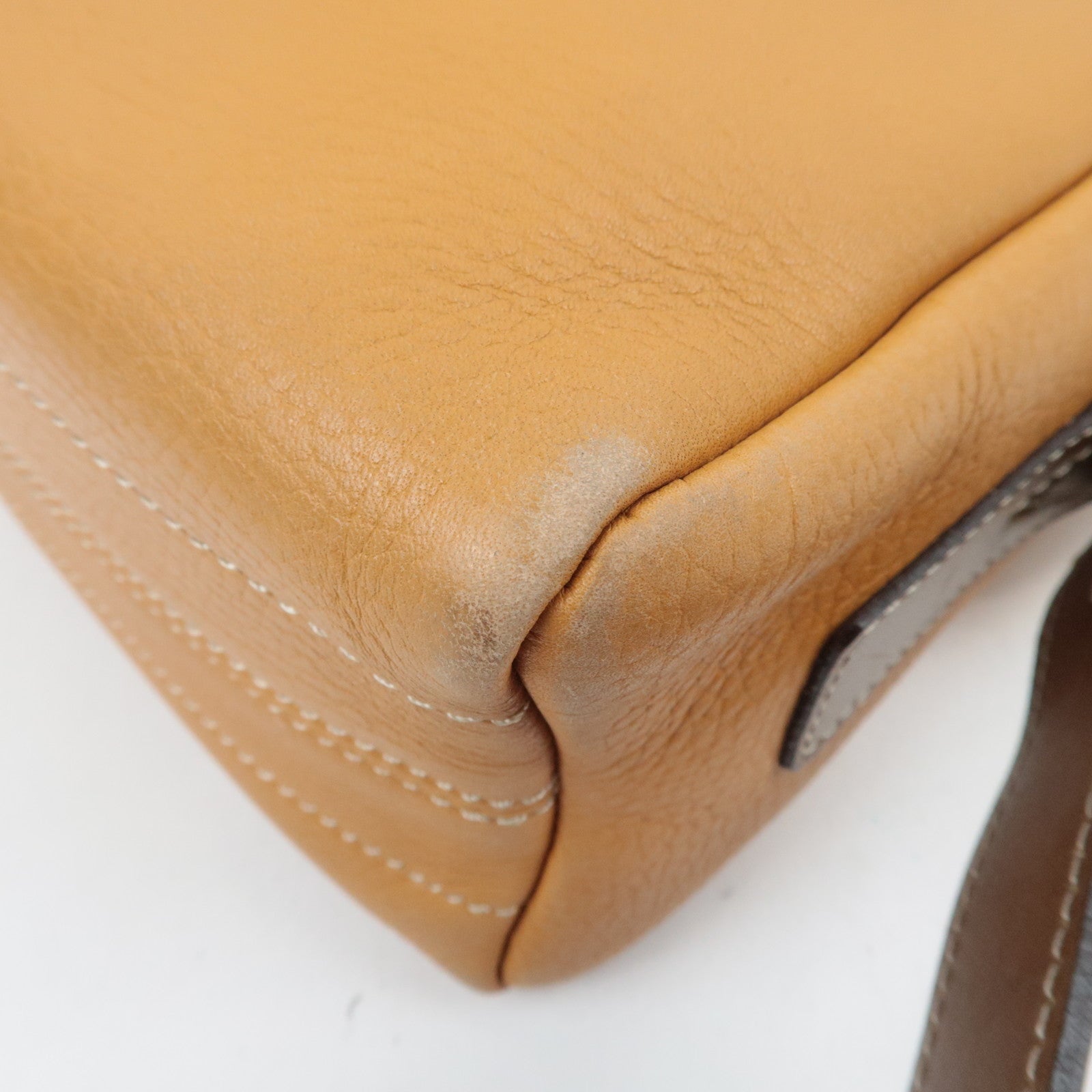 LOEWE Anagram Leather Shoulder Bag Light Brown