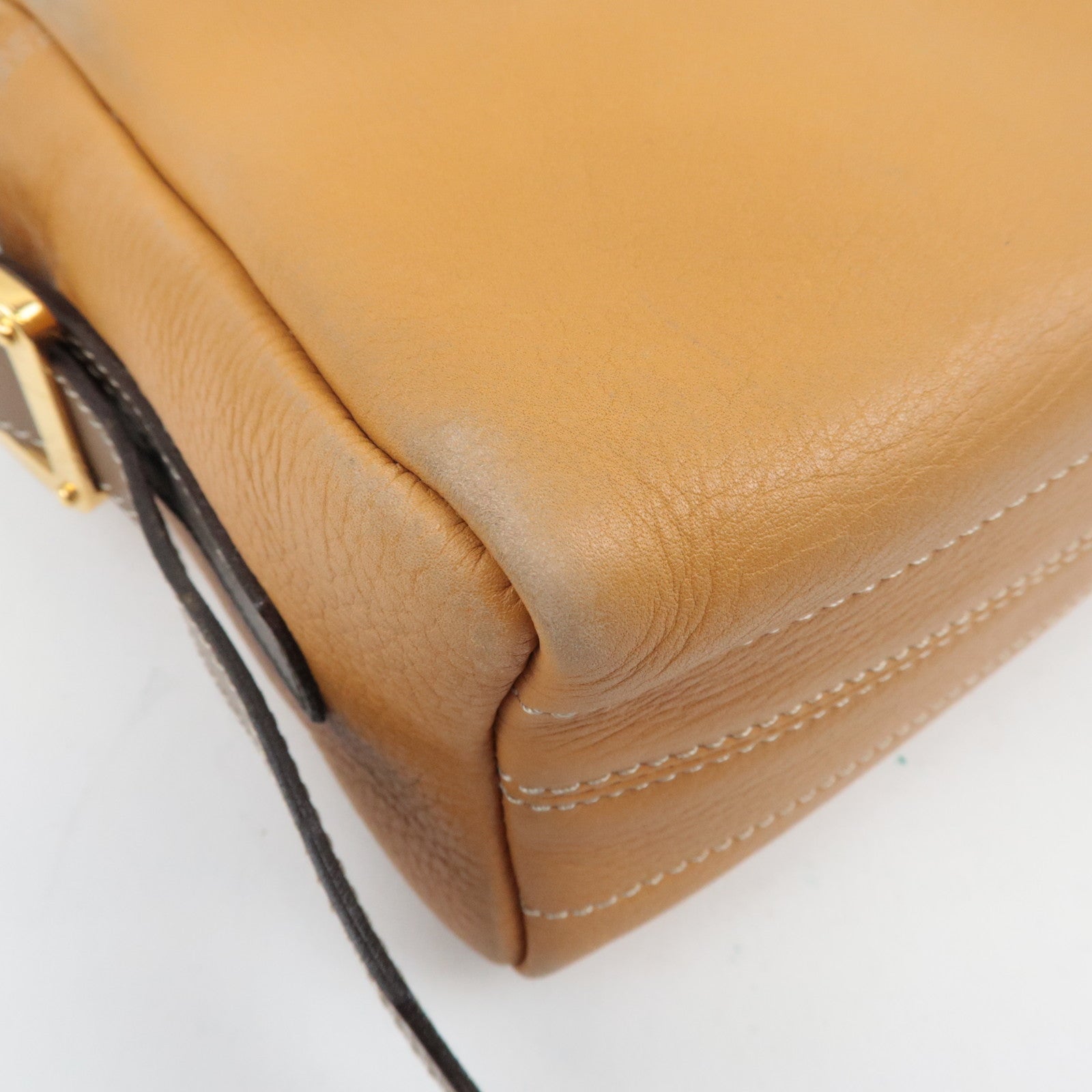 LOEWE Anagram Leather Shoulder Bag Light Brown