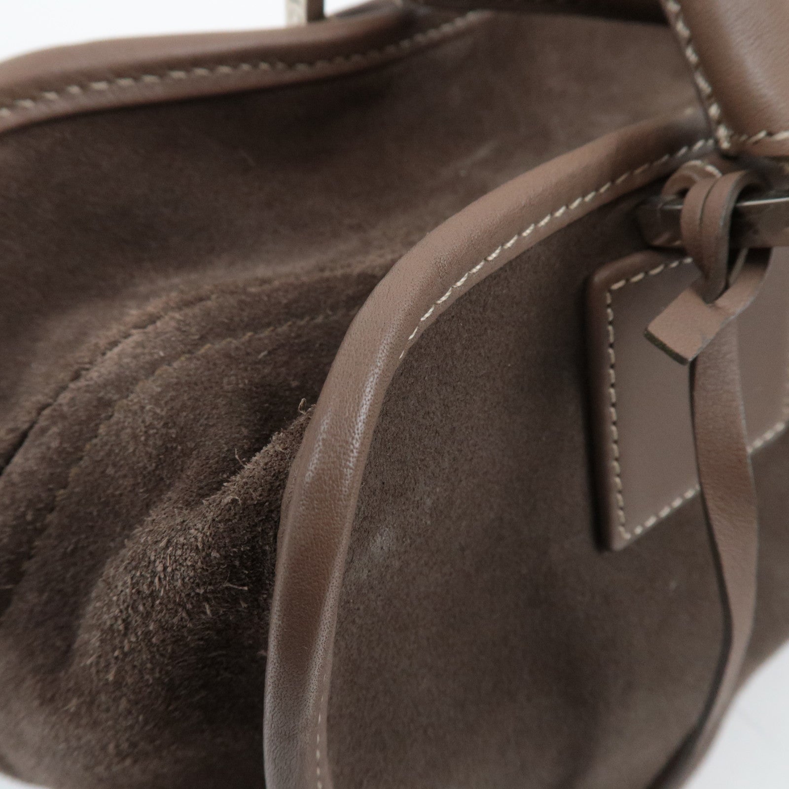 Loewe Anagram Amazona 28 Handbag Suede Brown *Crochette, Key Lock