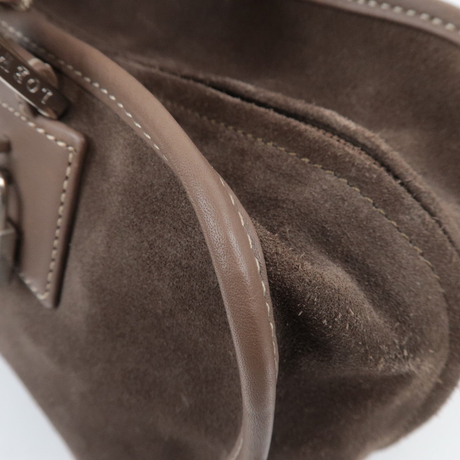 Loewe Anagram Amazona 28 Handbag Suede Brown *Crochette, Key Lock