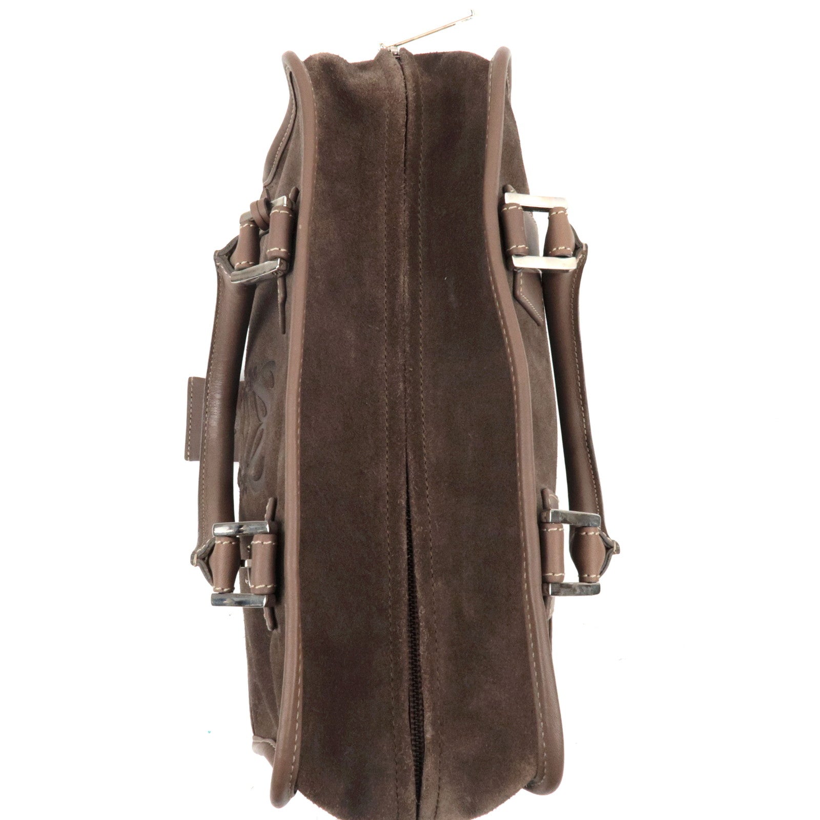 Loewe Anagram Amazona 28 Handbag Suede Brown *Crochette, Key Lock