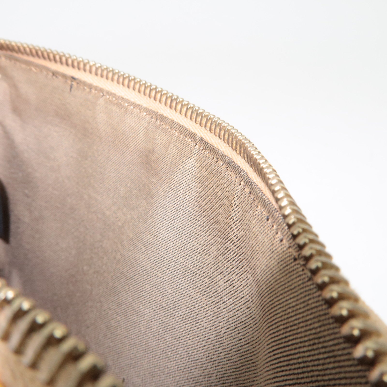 FENDI Zucchino PVC Leather Chain Mini Bag Beige 8M0271