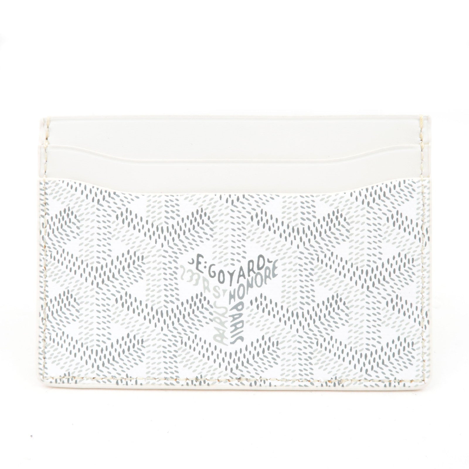 GOYARD Herringbone Saint Sulpice Card Case PVC White *Box