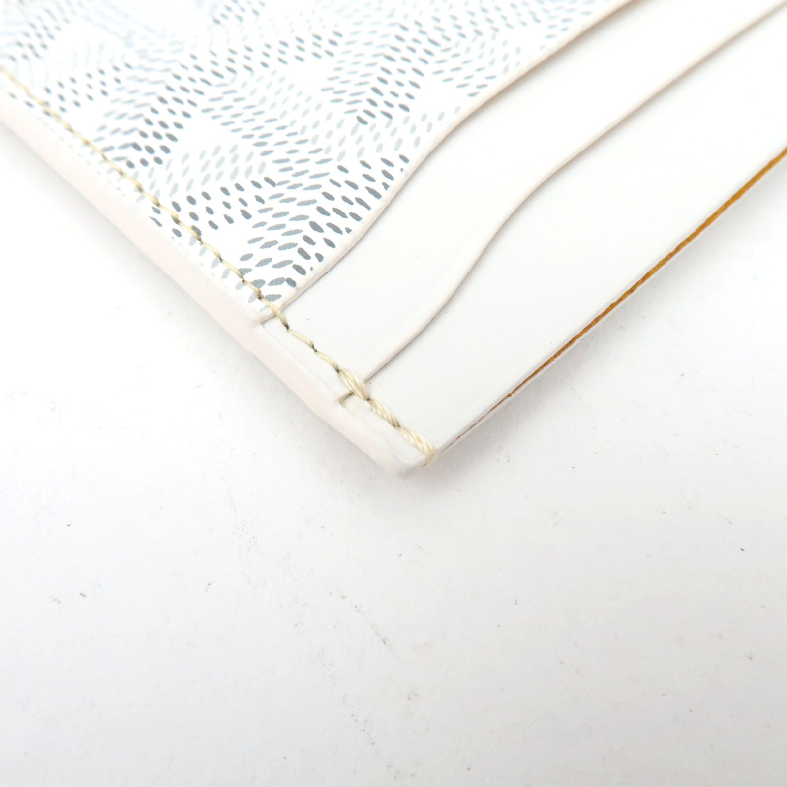 GOYARD Herringbone Saint Sulpice Card Case PVC White *Box