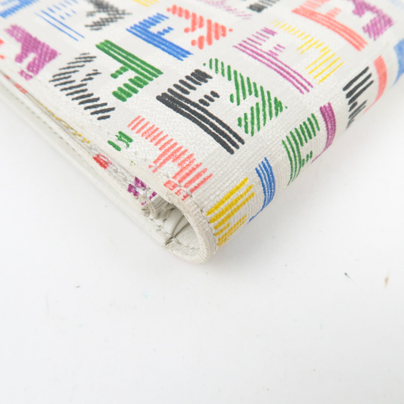 Fendi Zucchino Bi-Fold Lange Portemonnee PVC Leer Multicolor 8M0000