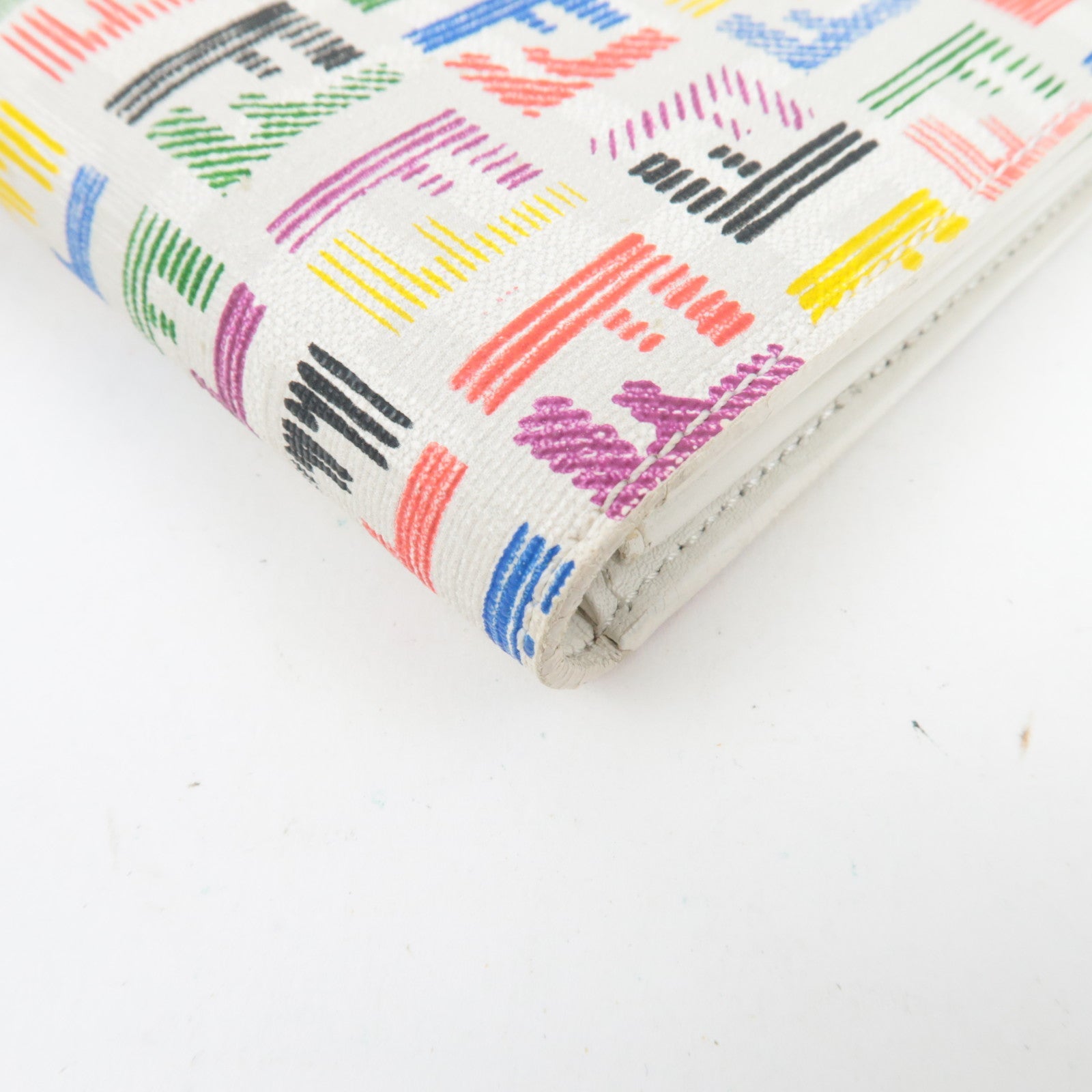 Fendi Zucchino Bi-Fold Lange Portemonnee PVC Leer Multicolor 8M0000