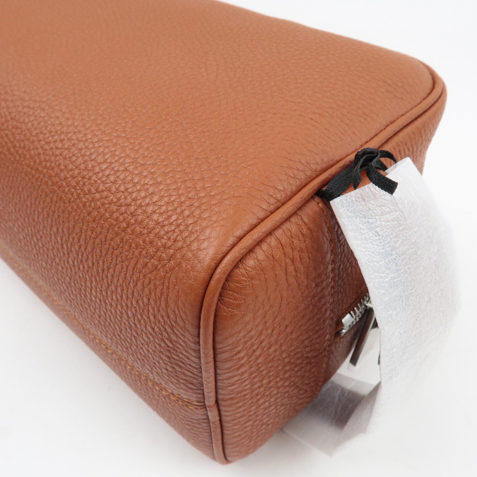 FENDI Toiletry Clutch Bag Leather Brown 7AS378 *Dust Bag