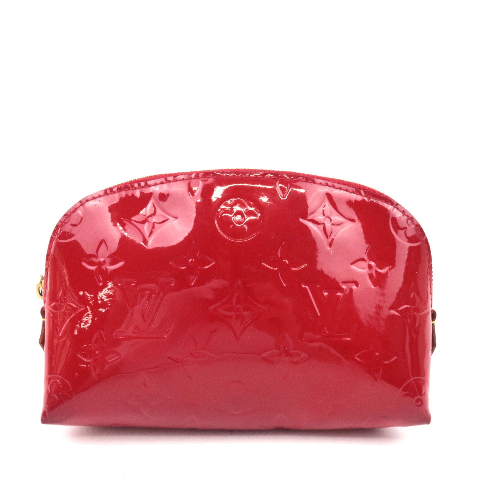 Louis Vuitton Monogram Vernis Pochette Cosmetic Pouch Pomme D'Amour M91496 SR3165 72396