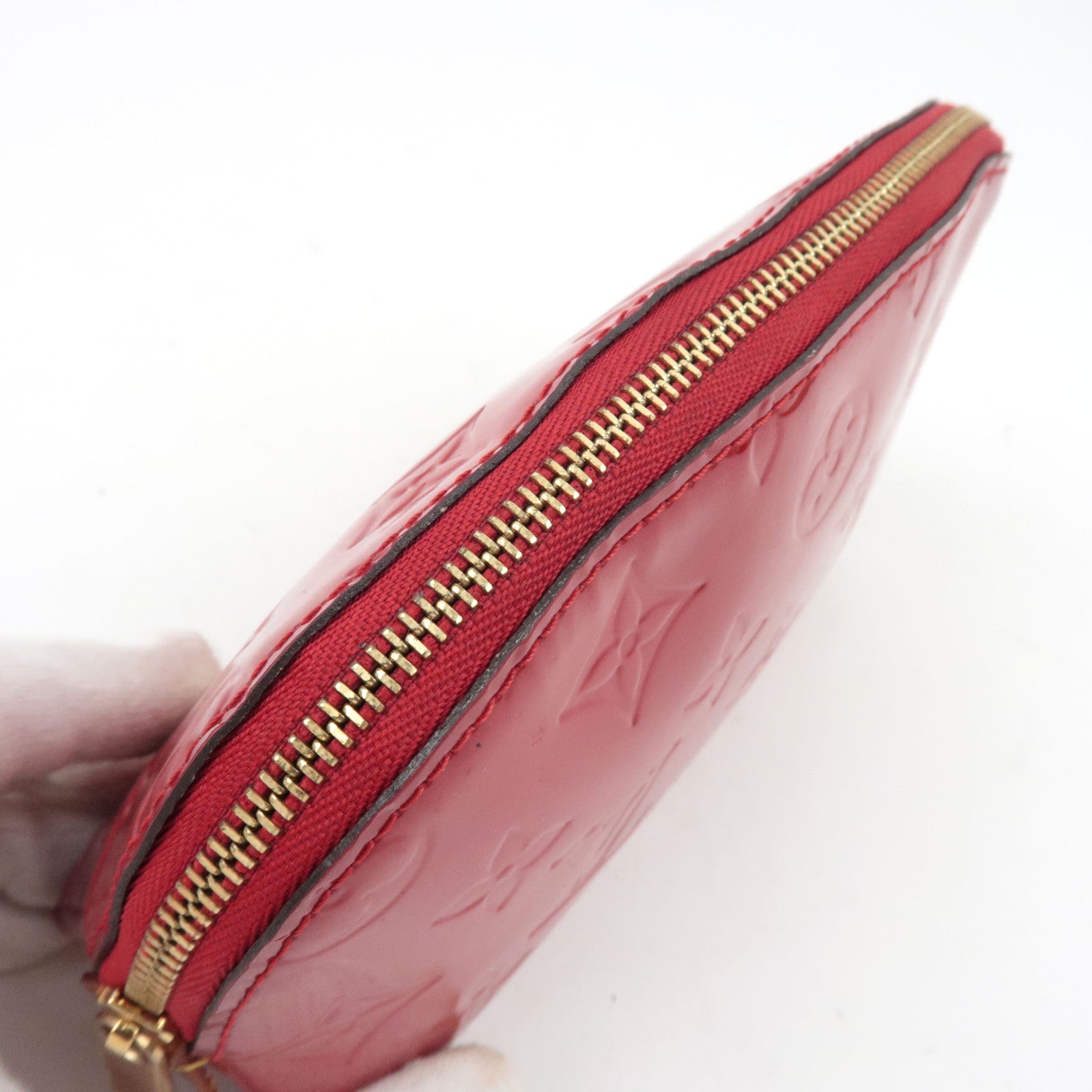 Louis Vuitton Monogram Vernis Pochette Cosmetisch Etui Pomme D'Amour M91496 SR3165