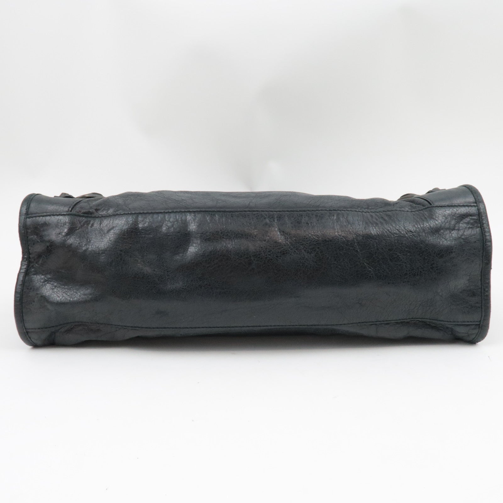 BALENCIAGA The City 2Way Bag Leather Black 115748 *dust bag, strap, mirror