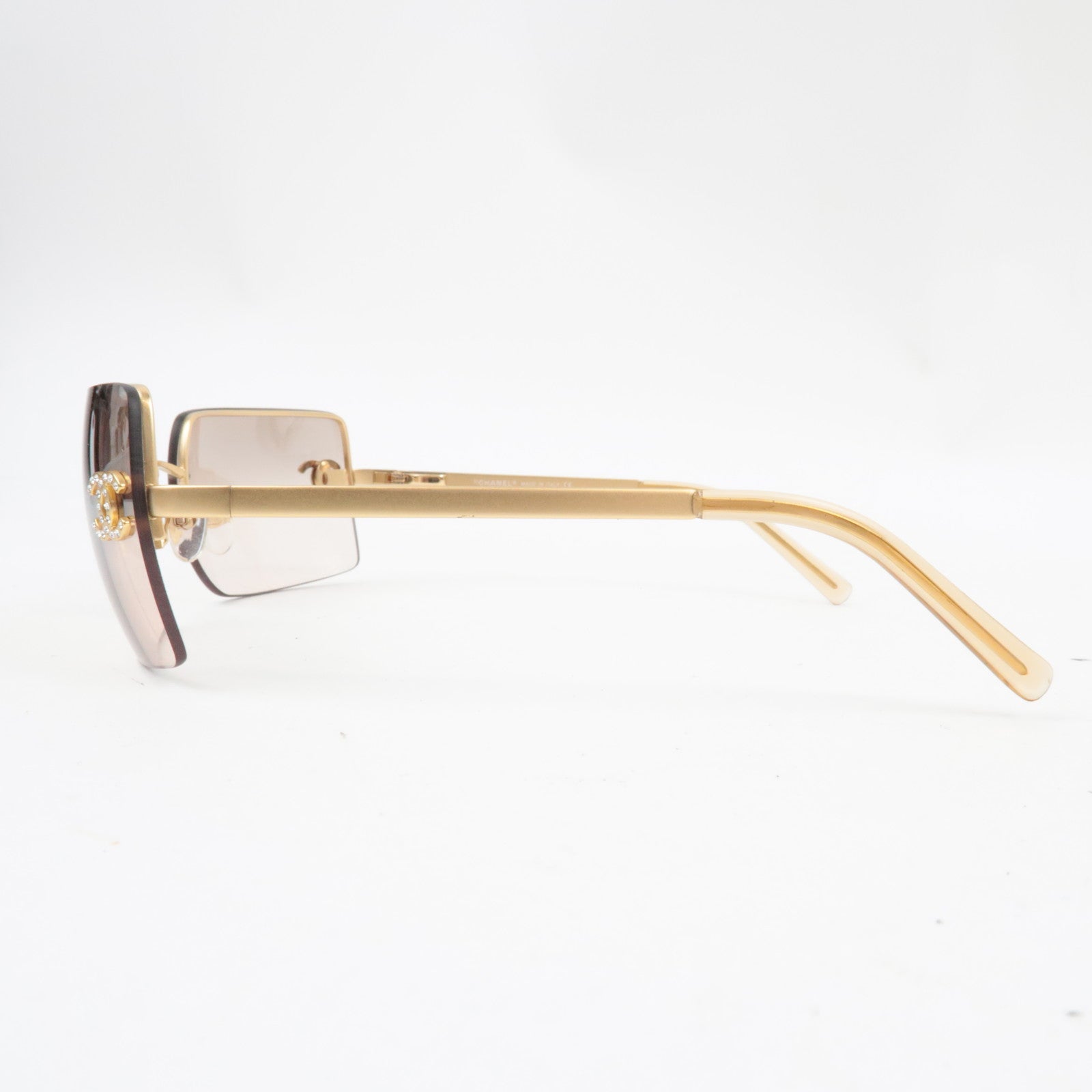 CHANEL Cocomark Rhinestone Sunglasses 4092-B 62□15 *Box, case, dust bag