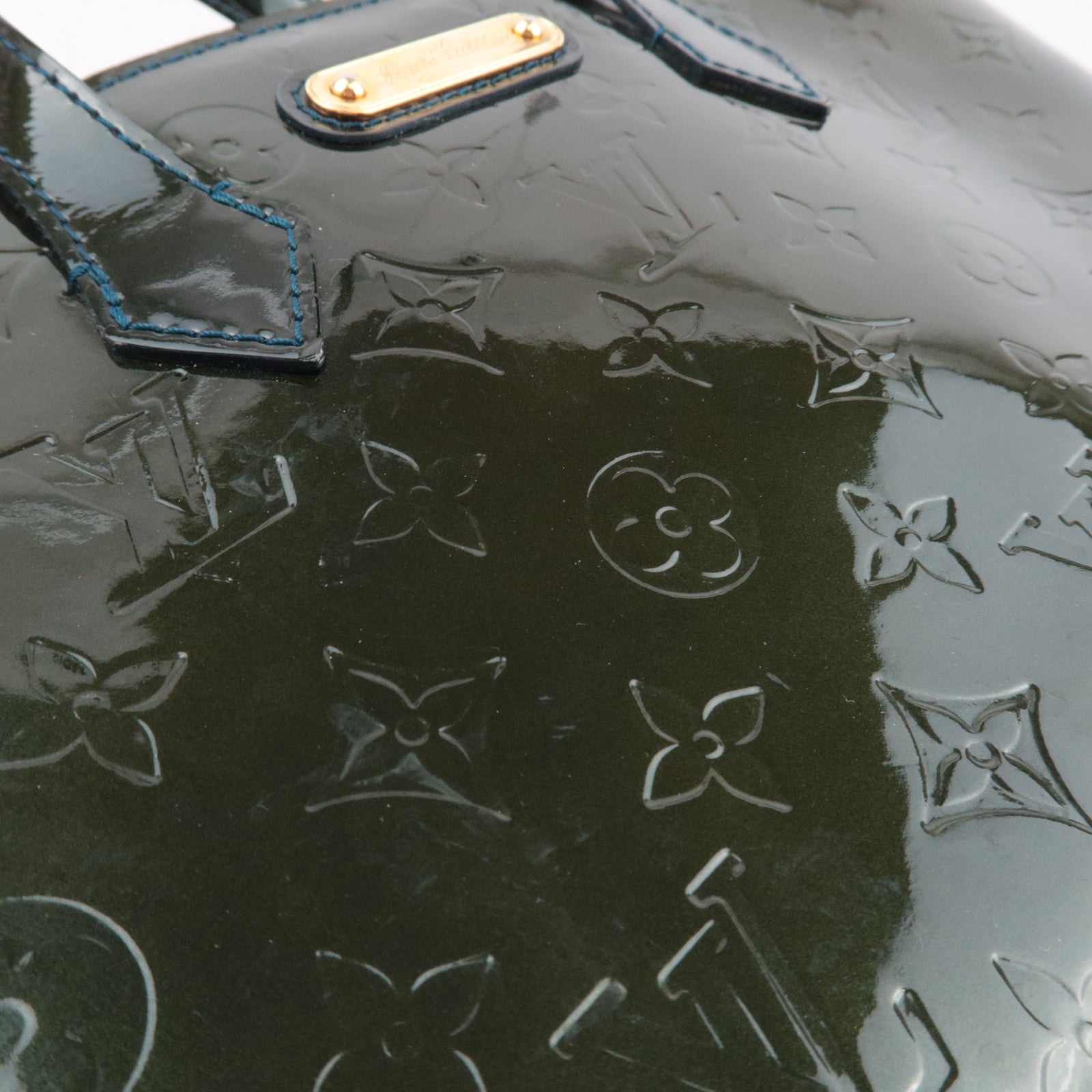 Louis Vuitton Monogram Vernis Wilshire PM Handtas Blauw Nuit M93684