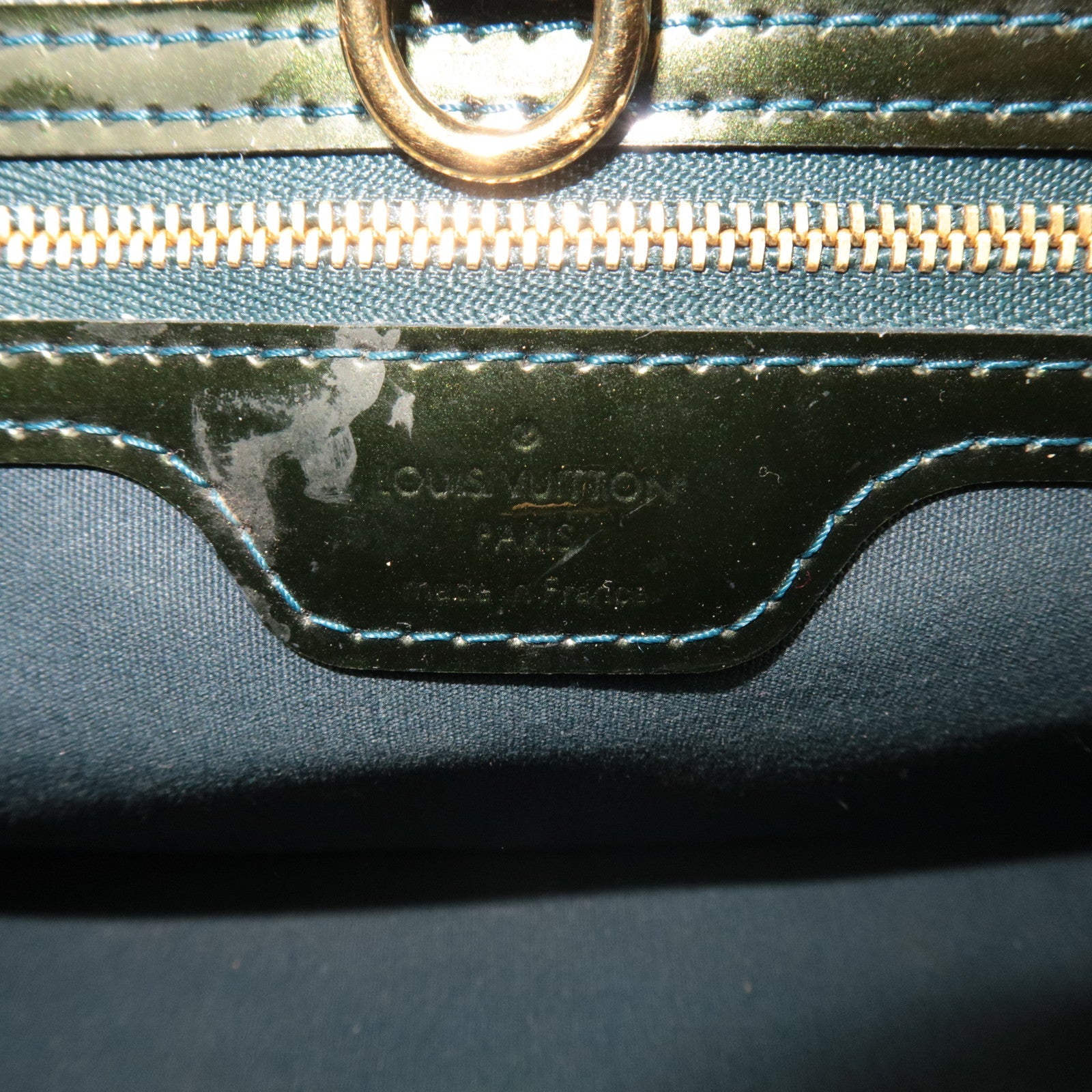 Louis Vuitton Monogram Vernis Wilshire PM Handtas Blauw Nuit M93684