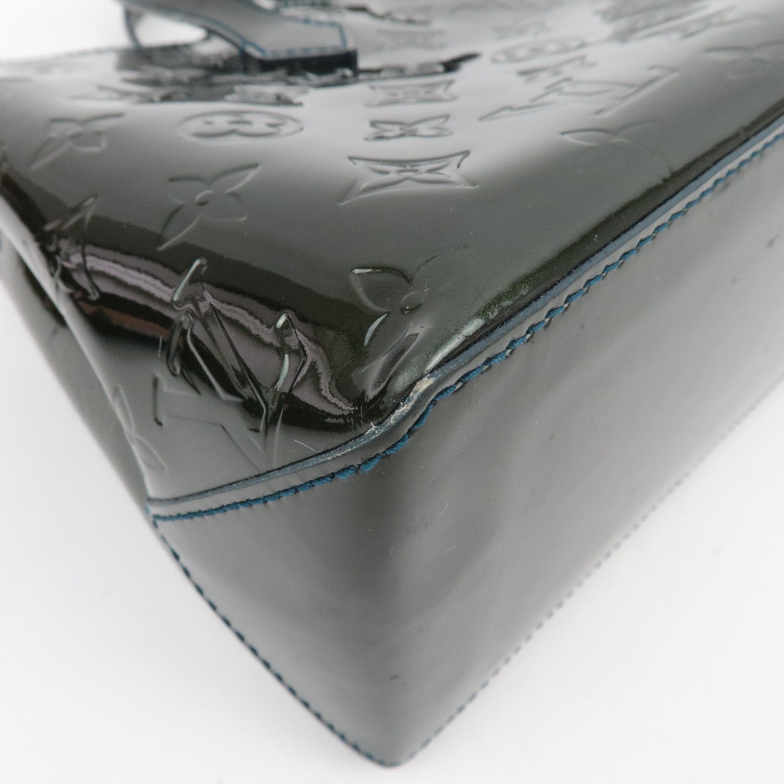 Louis Vuitton Monogram Vernis Wilshire PM Handtas Blauw Nuit M93684