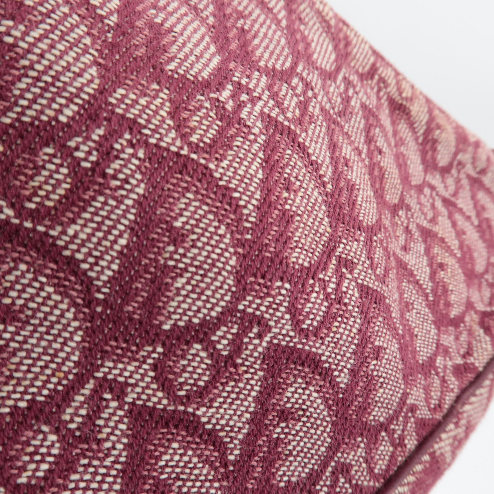 Christian Dior Trotter Saddle Bag Pouch Canvas Leather Red