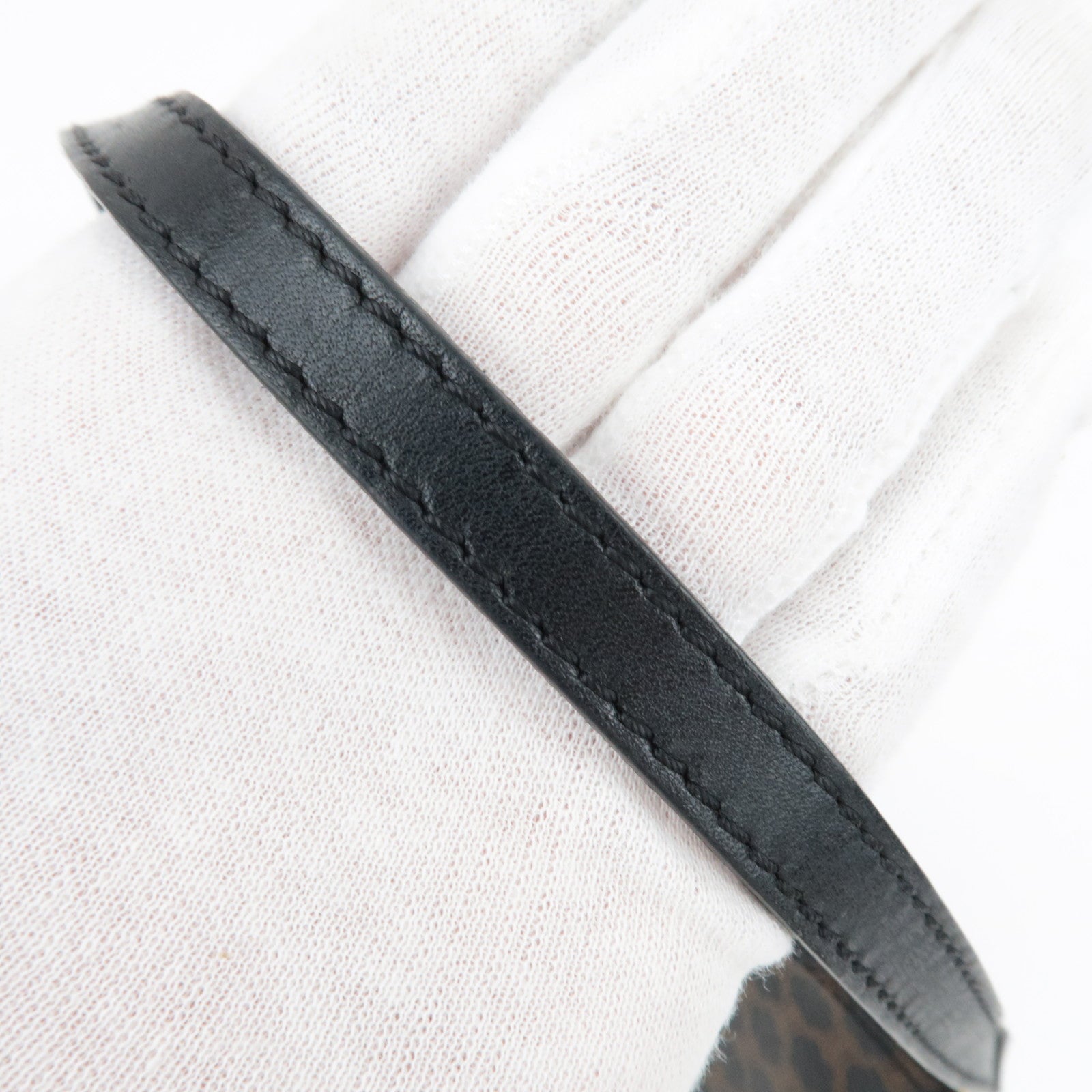 CELINE Macadam Handbag Accessory Pouch PVC Leather Black