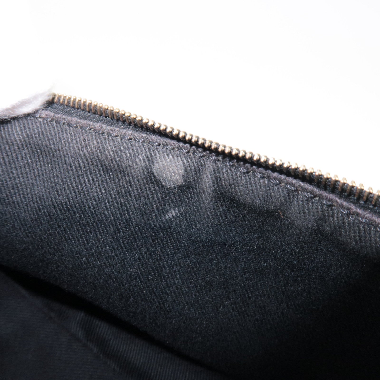 CELINE Macadam Handbag Accessory Pouch PVC Leather Black