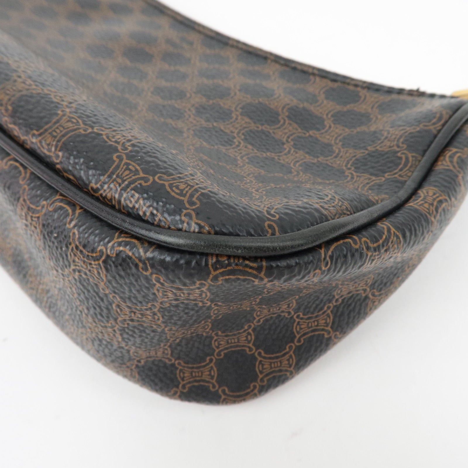 CELINE Macadam Handbag Accessory Pouch PVC Leather Black