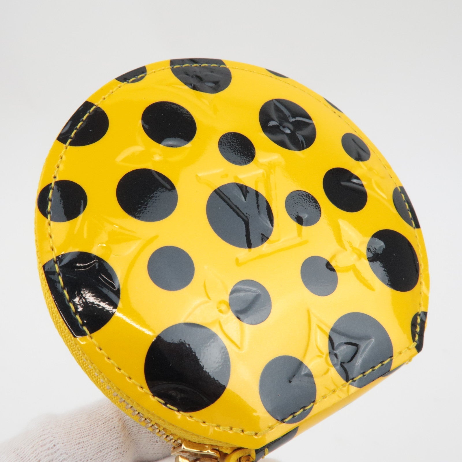 Louis Vuitton Vernis Yayoi Kusama Infinity Dot Porte Monnaie Chapeau Munt M91569 TS1172 *Doos, Stofzak