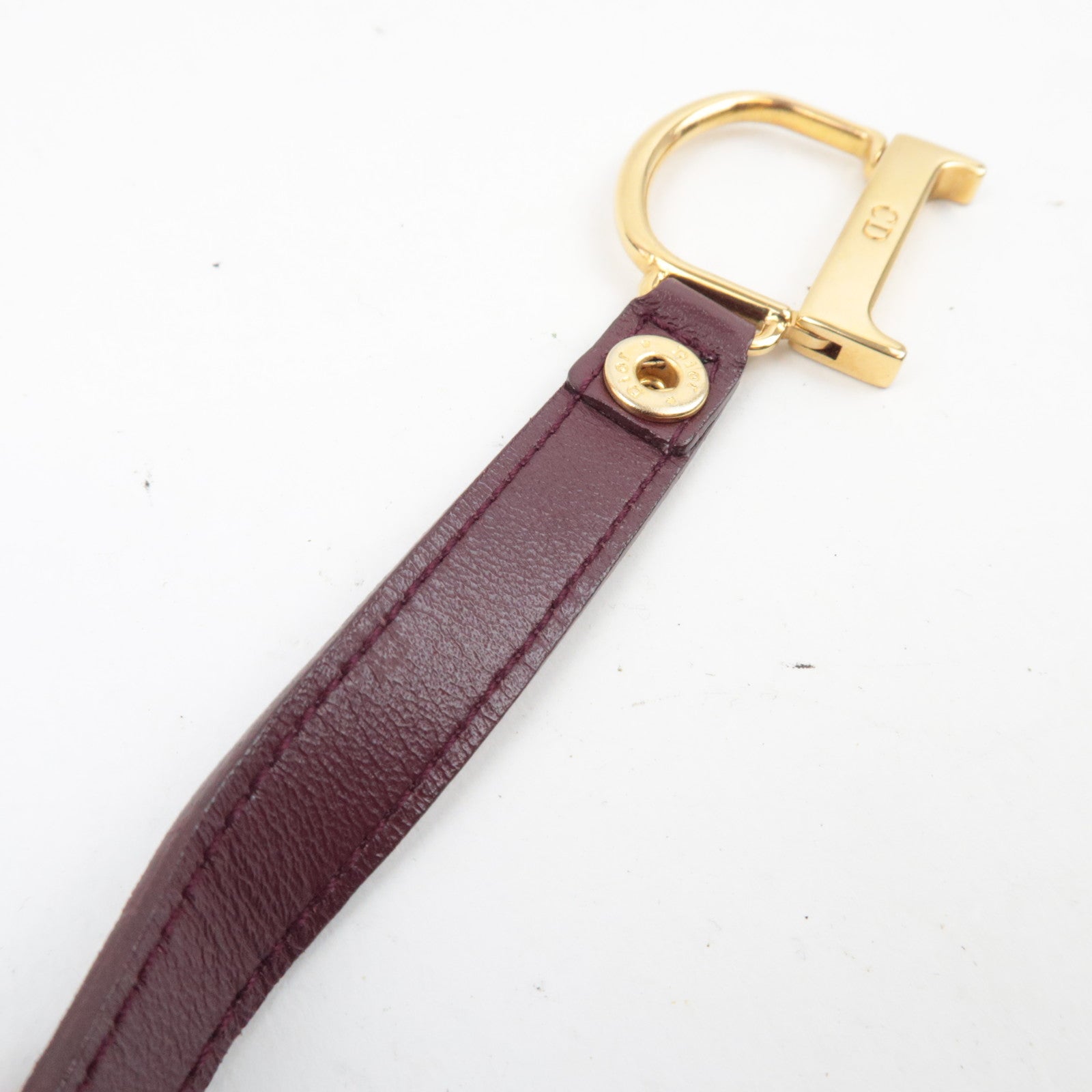 Christian Dior Trotter Saddle Coin Case Canvas Leather Red