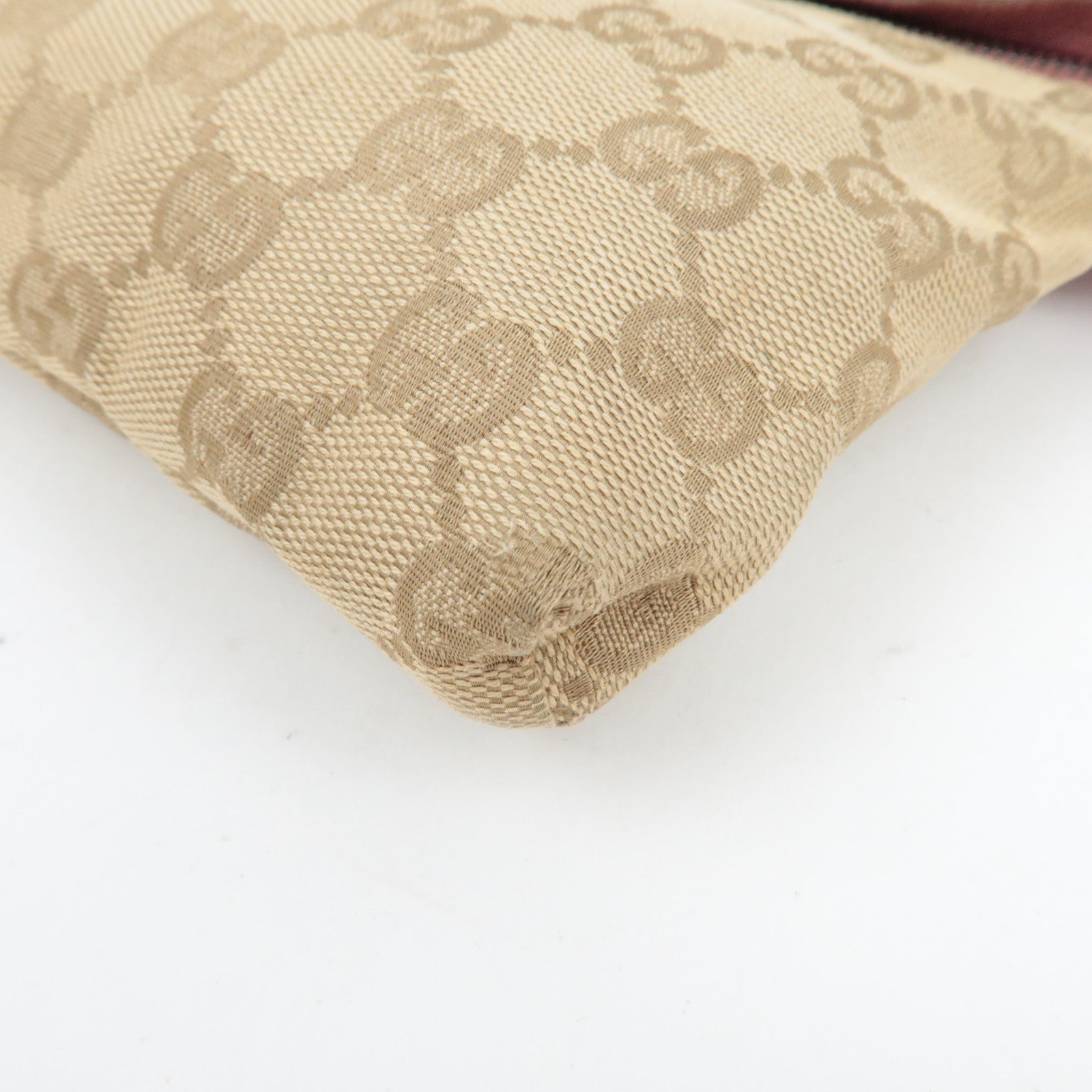 GUCCI Heuptas GG Canvas Leer Beige Roze 28566